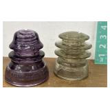 Glass insulators *chips in purple