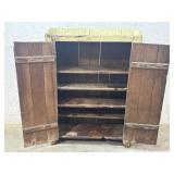 Primitive 2 Door Jelly Cupboard (yellow) 42/17/59