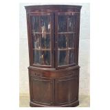 GrandRapids Mahogany Bow Front Corner China