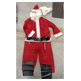 Santa suit w/ wig, beard *s few stains