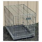 Collapsible Wire Metal Pet Crate w/ removable