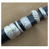 5 .925 or Sterling silver signed rings