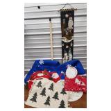 Christmas linens tree skirts placemats etc