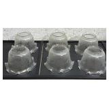 Set of 6 Vianne Frosted & Etched Glass Lamp