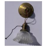 Antique Depression Era Brass Pull-Chain Pendant