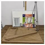 Easel dry erase board, bag and accessories