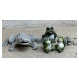 Frog Yard Ornaments- Cast Aluminum & Resin