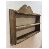 Early Pine Shelf w/ great cutouts 48/10/40