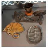Vintage Cast Iron wall Mount Oil Lamp Holder