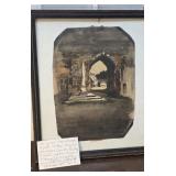 Original artwork signed with note from the estate