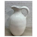 Heavy Pottery Flower Pitcher