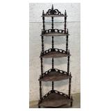 4 Tier Corner Shelf (walnut)  21/15/57