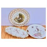 Antique Hand Painted Plates-Celery Dishes