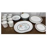Corelle Sand Sketch, Tiger Lily- plates, bowls,