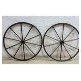2 Wooden Wheels 22ï¿½