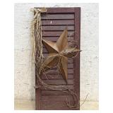 Wood Shutter w/ tin star
