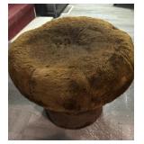 Vintage 70s brown mushroom foot stool /ottoman.