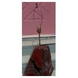 Mid Century Modern Burl Wood Table Lamp Tested