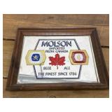 Molson beer mirrored sign