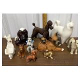 Assorted dog figurines
