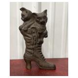 Cast iron cats door stop