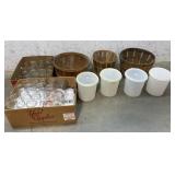 Canning Jars, Tupperware & Bushel Baskets