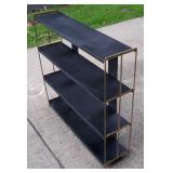 Mid Century Modern Steel 4 Shelf Bookcase 37"