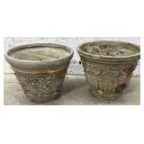 2 Planters w/ floral design