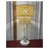 Table lamp tiered cut shade