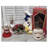Box Christmas - Santa mug, Lefton, candles (the