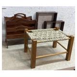 Stool, Magazine Rack & Shadow Box