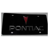 Vintage PONTIAC Encased Acrylic Lucite License