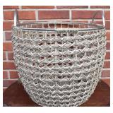 Large Grey Woven Storage Basket