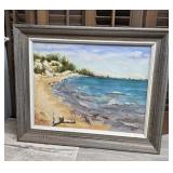 1977 original signed "Keana" coastal oil painting