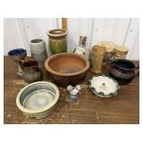 Pottery bowls, pitchers, vases etc  *a couple