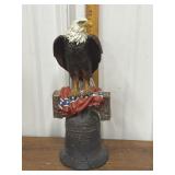 Patriotic eagle, Liberty bell statue- resin?