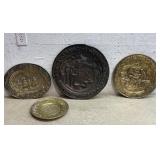 4 Brass Trays