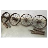 4 Early Wagon Wheels 28ï¿½