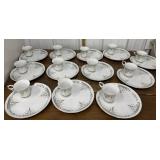 Renaissance snack sets- 12 sets, plate & cups