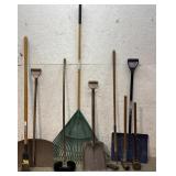 Yards Tools- Rake, Shovels, etc. (9)
