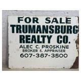 Trumansbug Realty Sign 24/18 (tin) -double sided