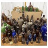 Assorted glass bottles *barn find
