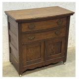 2 Door 2 Drawer Oak Washstand 32/18/30