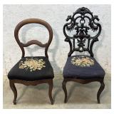 2 Needle Point Parlor Chairs