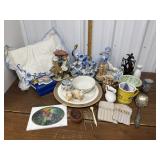 End of consignment goodies- figures, mug, plate,