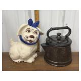 McCoy pottery cookie jars- teapot, puppy dog