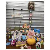 Easter decor - egg trees, bunnies, etc