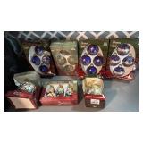 Decorative glass Christmas ornaments, all new