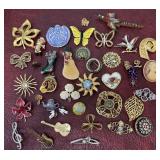 Costume jewelry brooches