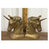 Brass Unicorn book ends, Made in Korea